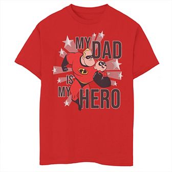 Boys 8-20 The Incredibles My Dad Is My Hero Tee