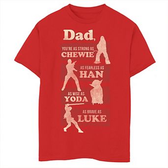 Disney's Star Wars Boys 8-20 Dad You Are As Strong As Tee