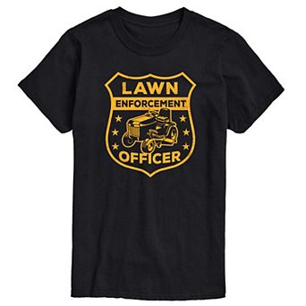 Men's Lawn Enforcement Officer Badge Graphic Tee
