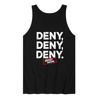 Men's Jersey Shore Deny Deny Deny Graphic Tank Top