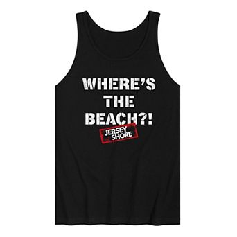 Men's Jersey Shore Where's The Beach Graphic Tank Top