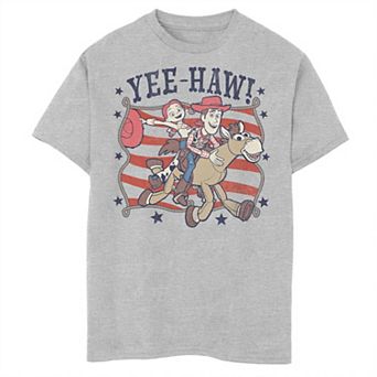 Disney's Toy Story Boys 8-20 Woody And Jessie Americana Crew Tee