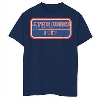 Disney's Star Wars Boys 6-20 Red And White Stripes Logo Tee