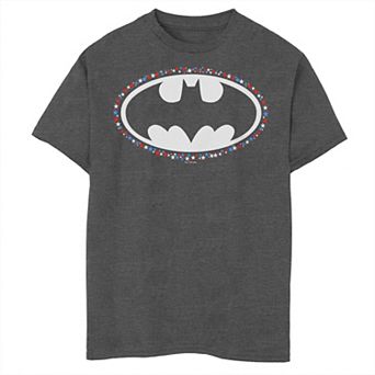 Boys 8-20 Batman Patriotic Stars Batman Logo Tee
