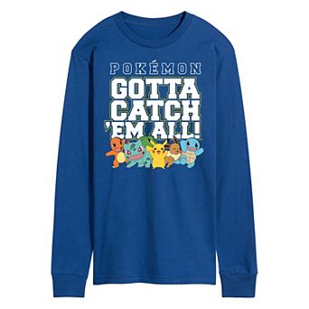 Men's Pokemon Catch 'Em All Group Long Sleeve Graphic Tee