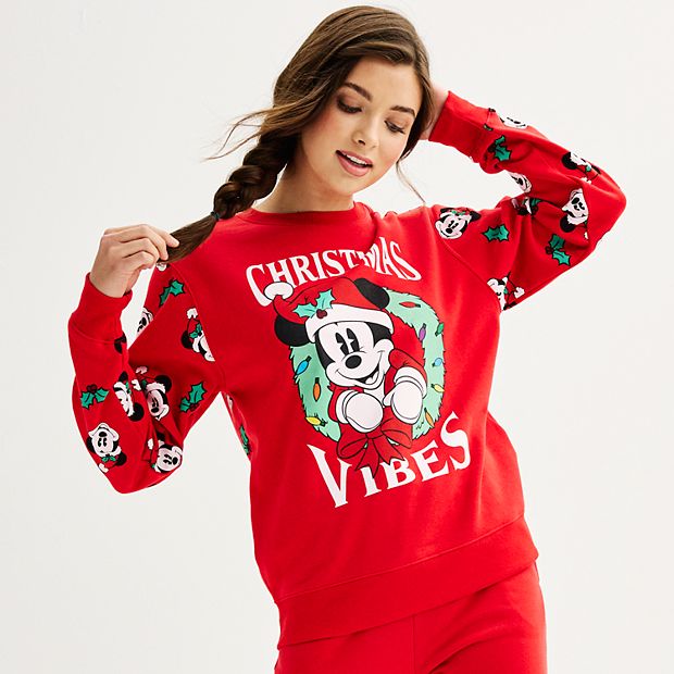 Disney Mickey Mouse Women's Red Pullover Sweatshirt - size XL 