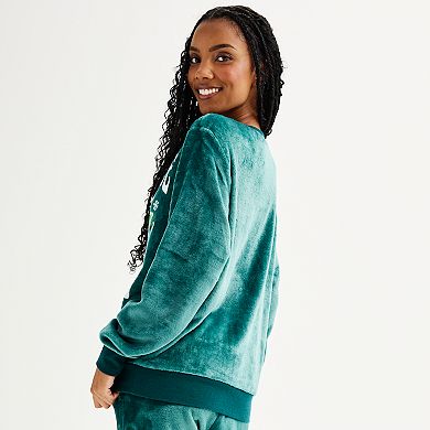 Juniors' The Mandalorian Grogu Holiday Crewneck Graphic Pullover