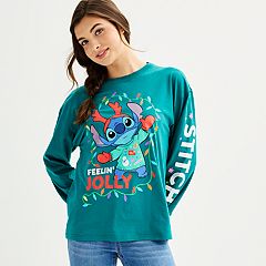 Girls Disney Stitch Long Sleeve Sweatshirt & Jogger 2-Piece Outfit Set,  Sizes 4-16 