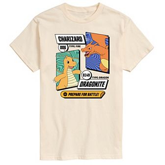 Men's Pokemon Dragonite and Charizard Graphic Tee