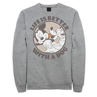 Disney's Big & Tall Mickey & Friends Life Is Better With A Dog Fleece