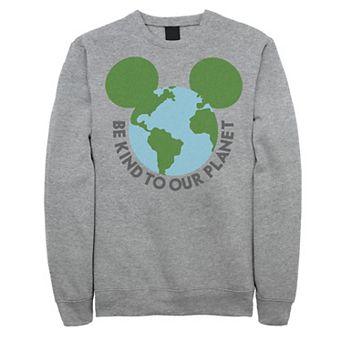 Disney's Big & Tall Mickey & Friends Mickey Mouse Ears Be Kind To Our Planet Globe Fleece