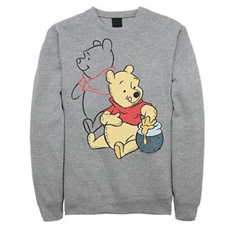 Disney's Big & Tall Winnie The Pooh Line Art Portrait Fleece