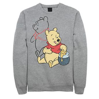 Disney's Big & Tall Winnie The Pooh Line Art Portrait Fleece