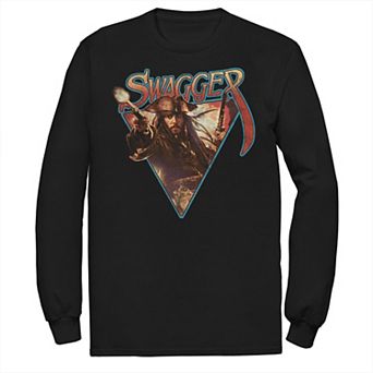 Disney's Big & Tall Pirates Of The Caribbean Jack Swagger Long Sleeve Graphic Tee