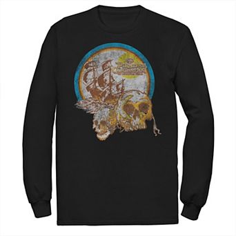 Disney's Big & Tall Pirates Of The Caribbean Sea Skulls Long Sleeve Graphic Tee