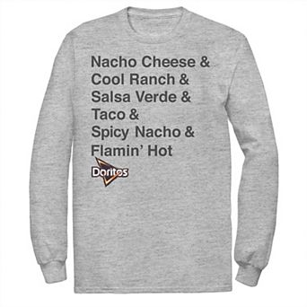 Big & Tall Doritos Tortilla Chips Flavors Long Sleeve Graphic Tee