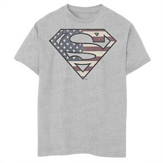 Boys 8-20 DC Comics Superman Vintage Flag Logo Graphic Tee