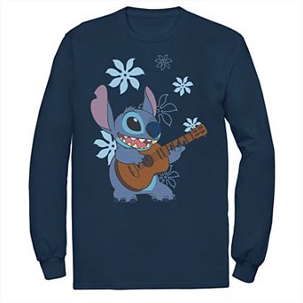 Disney's Lilo & Stitch Big & Tall Flowers Background Long Sleeve Tee