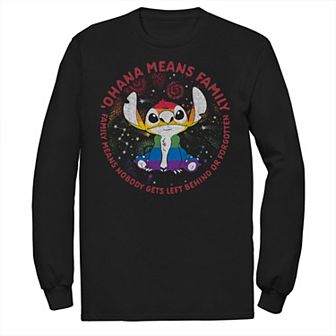 Disney's Lilo & Stitch Big & Tall Rainbow Ohana Circle Long Sleeve Graphic Tee