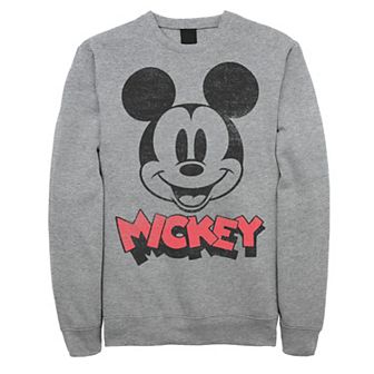 Disney's Mickey & Friends Big & Tall Mickey Big Face Logo Fleece Sweatshirt