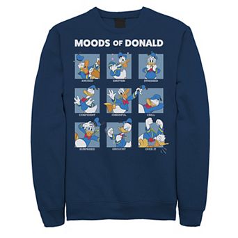 Disney's Mickey & Friends Big & Tall Donald Duck Moods Box Up Fleece Sweatshirt