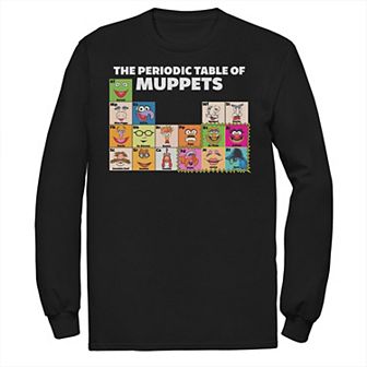 Disney's The Muppets Big & Tall Periodic Table Of The Muppets Long Sleeve Tee