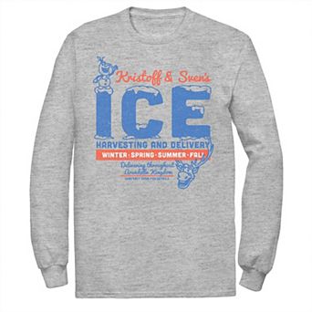 Disney's Frozen Big & Tall Kristoff & Sven's Ice Harvesting And Delivery Long Sleeve Tee