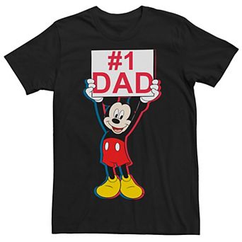 Disney's Mickey Mouse Men's #1 Dad Sign Waver Graphic Tee