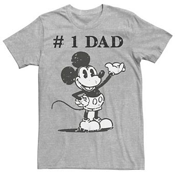 Disney's Mickey Mouse Men's Classic Number 1 Dad Graphic Tee