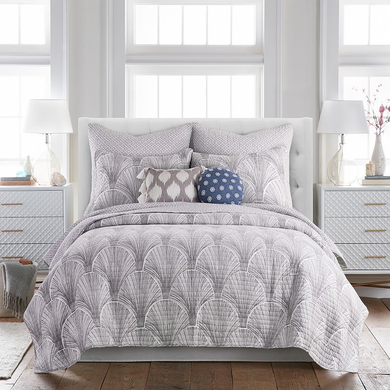 Levtex Home Wexford Quilt Set with Shams, Grey, Full/Queen