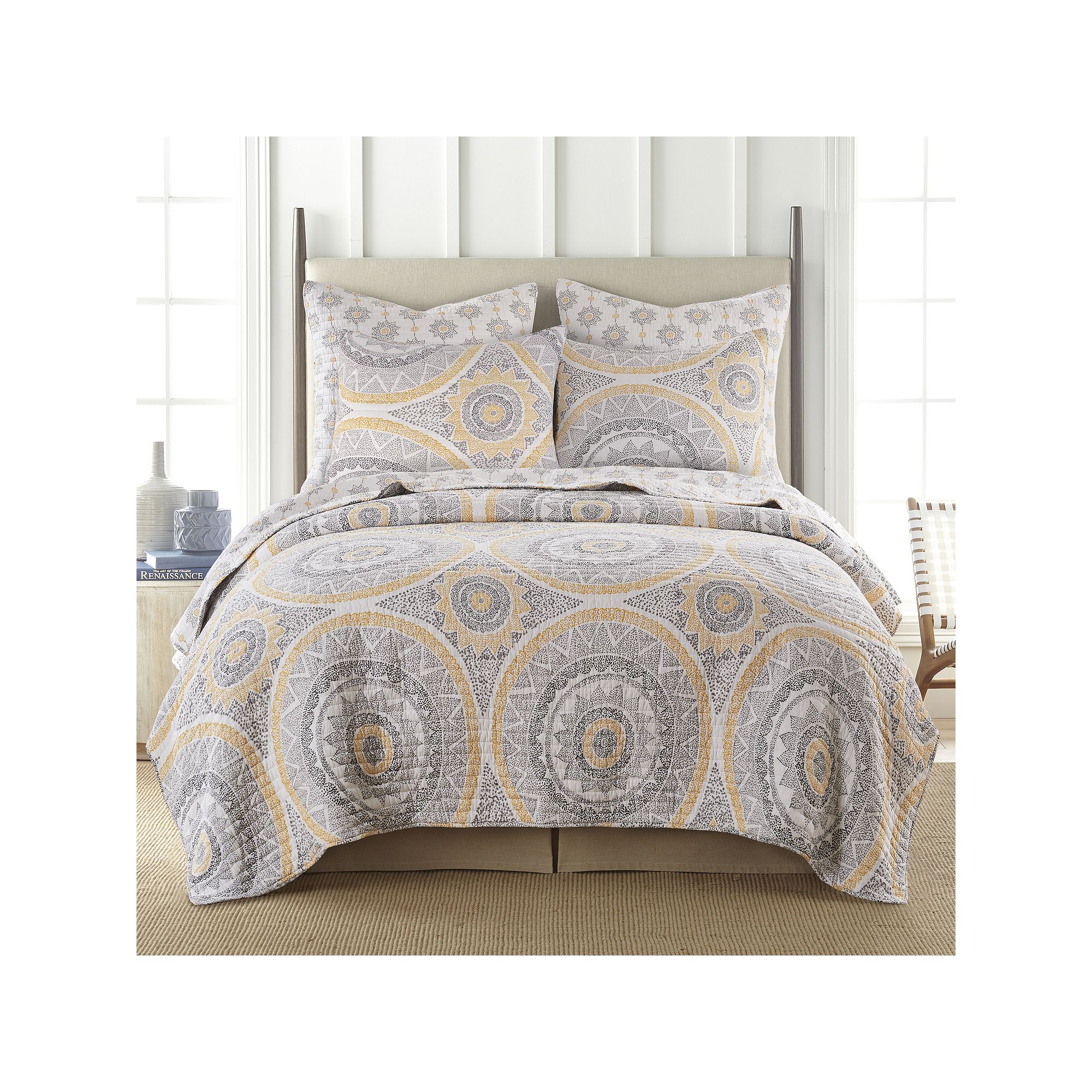 Levtex Home Luiza Ochre Quilt Set with Shams, Multi