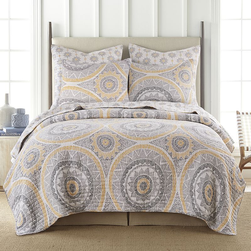 Levtex Home Luiza Ochre Quilt Set with Shams, Multicolor, Twin