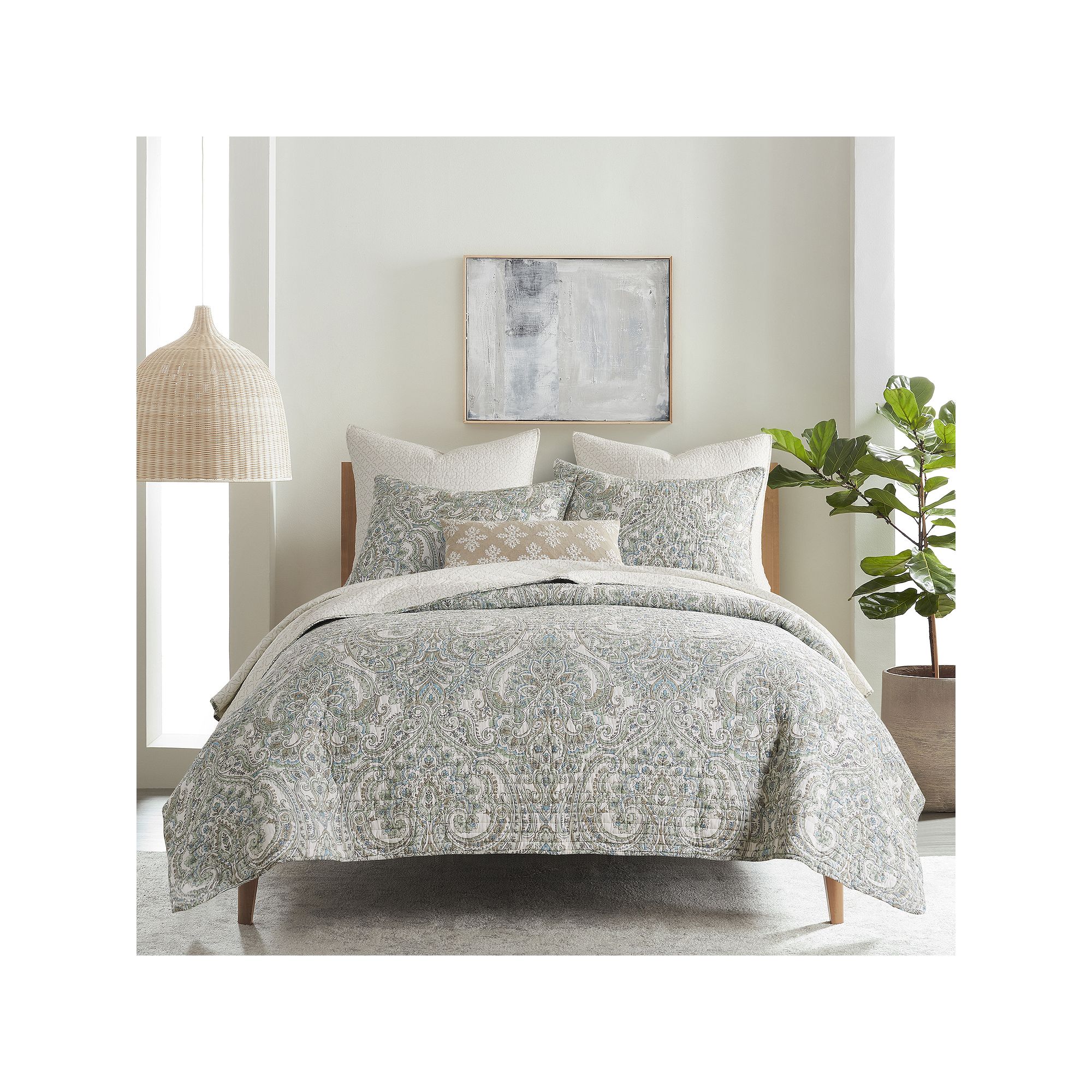 Levtex Home Assisi Green Quilt Set with Shams