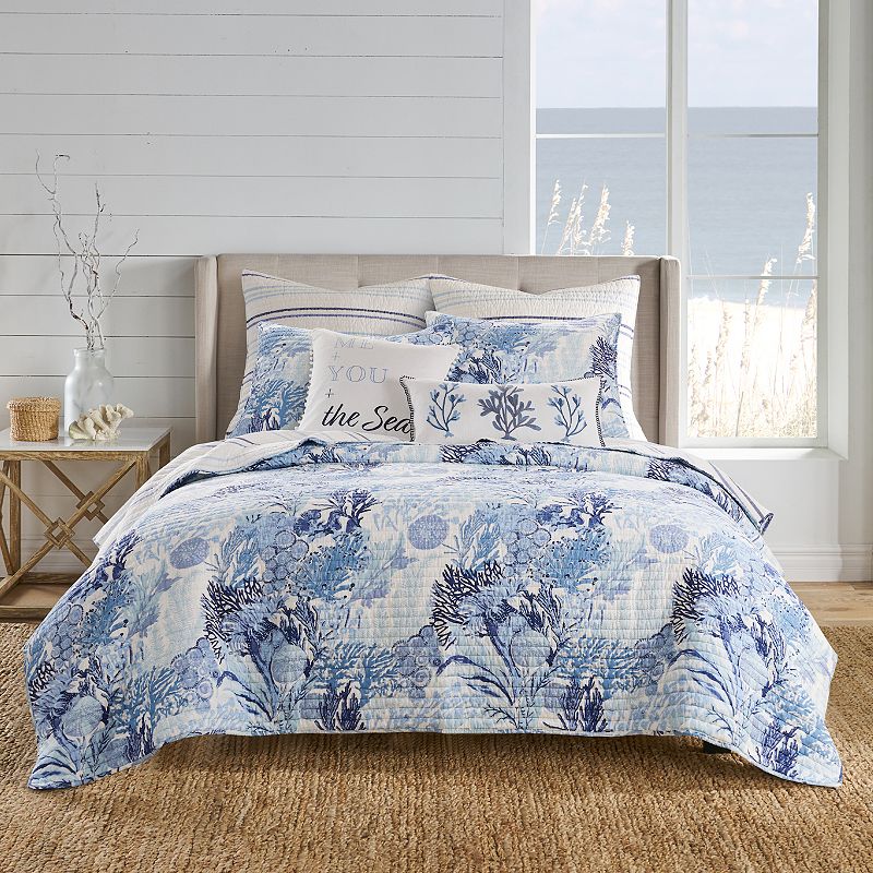 Levtex Home Reef Dream Quilt Set with Shams, Blue, Twin