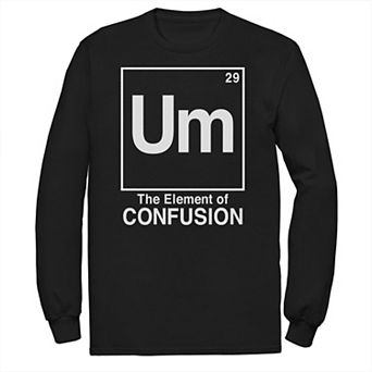 Big & Tall Um Element Of Confusion Long Sleeve Tee
