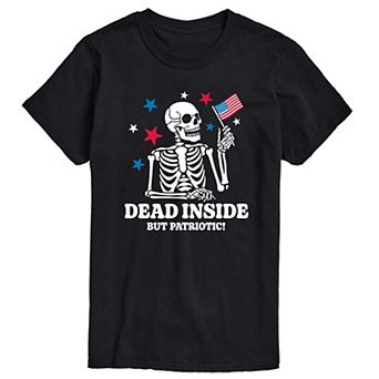 Big & Tall Dead Inside Patriotic Graphic Tee