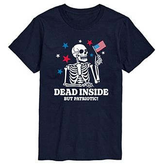 Big & Tall Dead Inside Patriotic Graphic Tee
