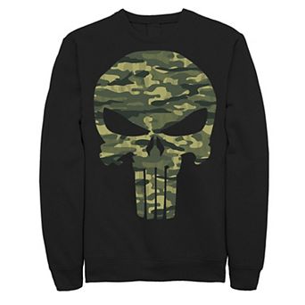 Big & Tall The Punisher Camo Skull Logo Fleece Graphic Pullover