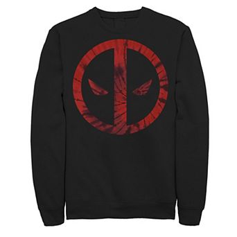 Big & Tall Marvel Deadpool Tie Dye Face Symbol Fleece Graphic Pullover