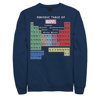 Big & Tall Marvel Ultimate Periodic Table Of Elements Fleece Sweatshirt