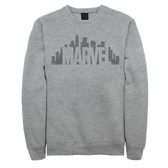 Big & Tall Marvel City Skyline Logo Fade Fleece Sweatshirt