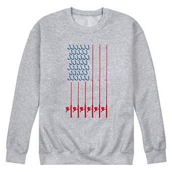 Men's Fishing Pole Flag Fleece Sweatshirt