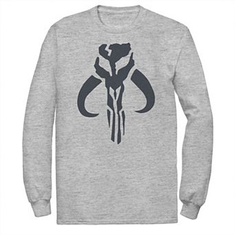Big & Tall The Mandalorian Mythosaur Skull Logo Long Sleeve Tee