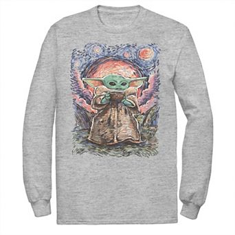 Big & Tall Star Wars The Child Starry Night Long Sleeve Tee