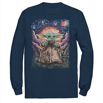 Big & Tall Star Wars The Child Starry Night Long Sleeve Tee