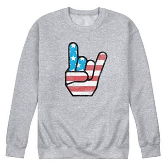 Men's USA Flag Rock On Fleece Sweatshirt