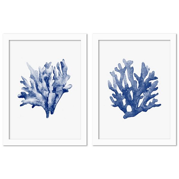 Americanflat 2-pc. Framed Print Wall Art - Blue Coral