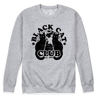Men's Black Cat Club Fleece Sweatshirt