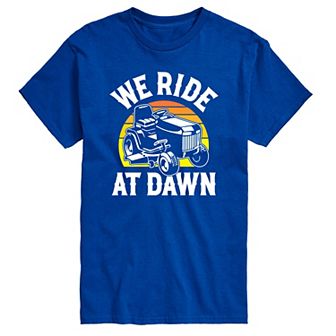 Big & Tall We Ride At Dawn Mower Graphic Tee
