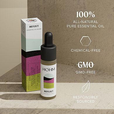 Hohm Reflect Essential Oil Blend - Natural, Pure Essential Oil for Your Home Diffuser - With Bergamot, Vetiver, Lime, and Ylang Ylang - 15 mL
